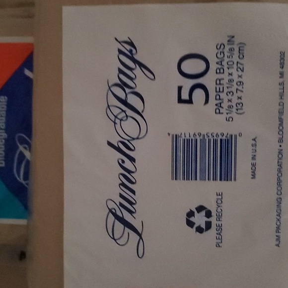 : 200 brown Lunch Paper Bags 5 1/8" x 10 5/8" x 3 1/8" crafts Picnic Party Etc - Picture 4 of 5